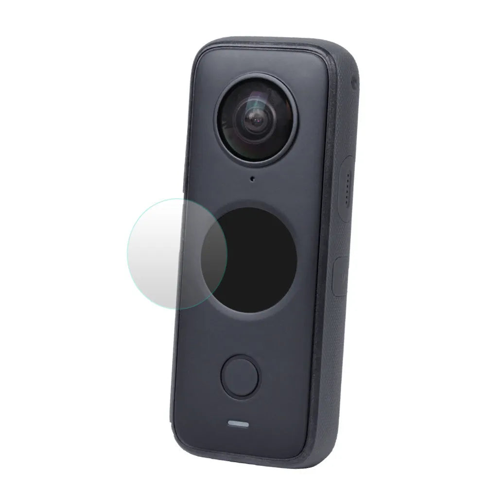 Insta360 ONE X2 tempered glass screen protector kit with black explosion-proof film