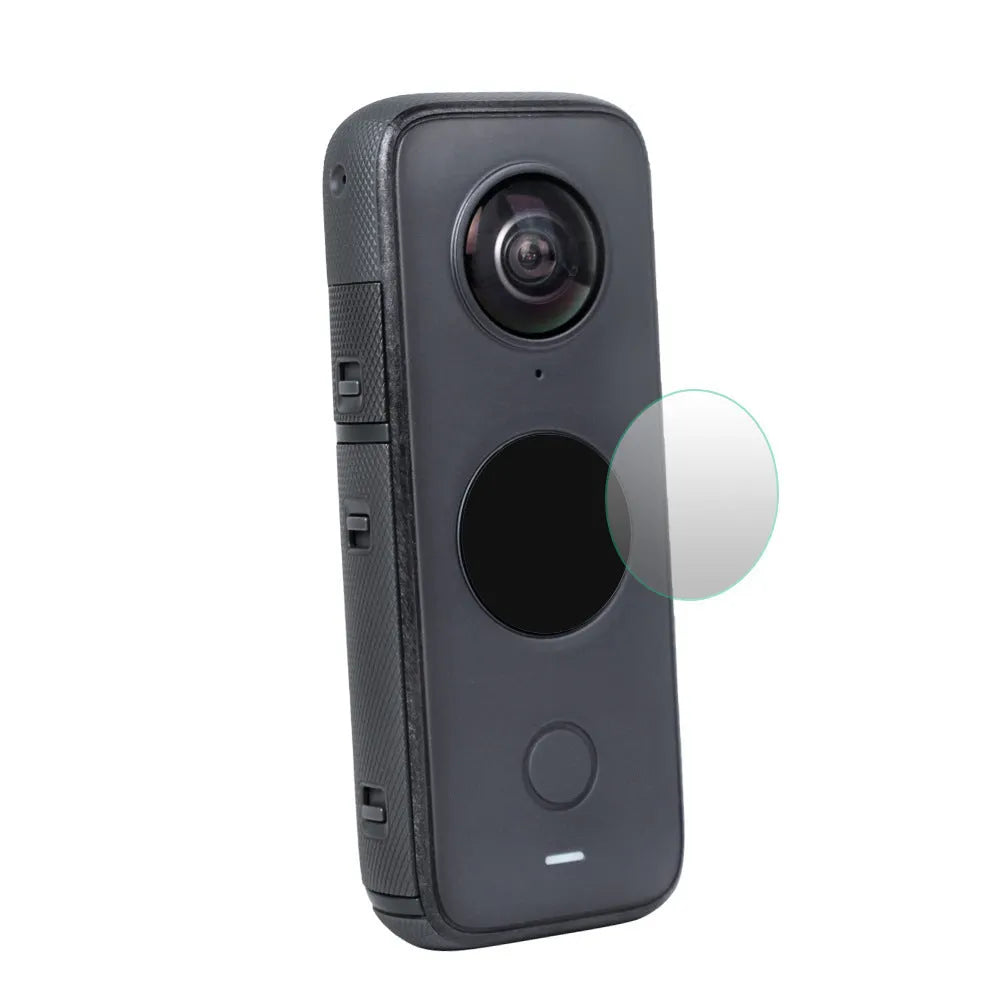 Insta360 ONE X2 tempered glass screen protector kit with black explosion-proof film