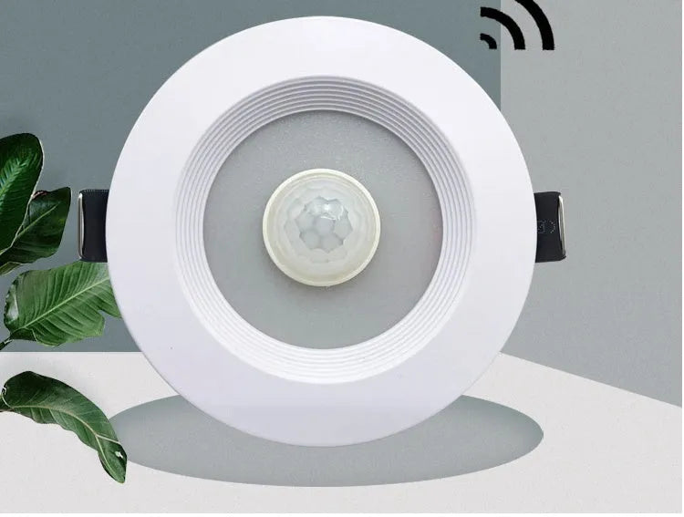 Infrared body sensing LED downlight with aluminium housing for motion-activated kitchen study toilet lighting