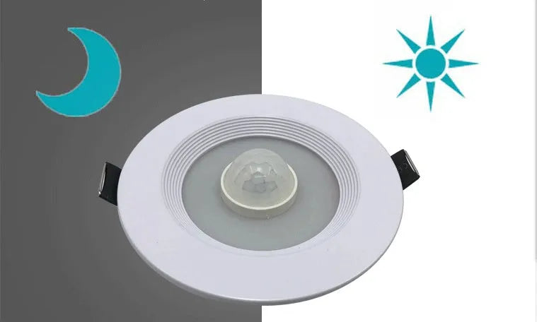 Infrared body sensing LED downlight with aluminium housing for motion-activated kitchen study toilet lighting