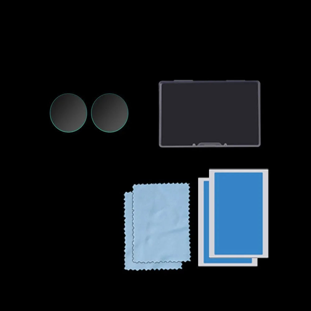 Insta360 ONE X2 tempered glass screen protector kit with black explosion-proof film