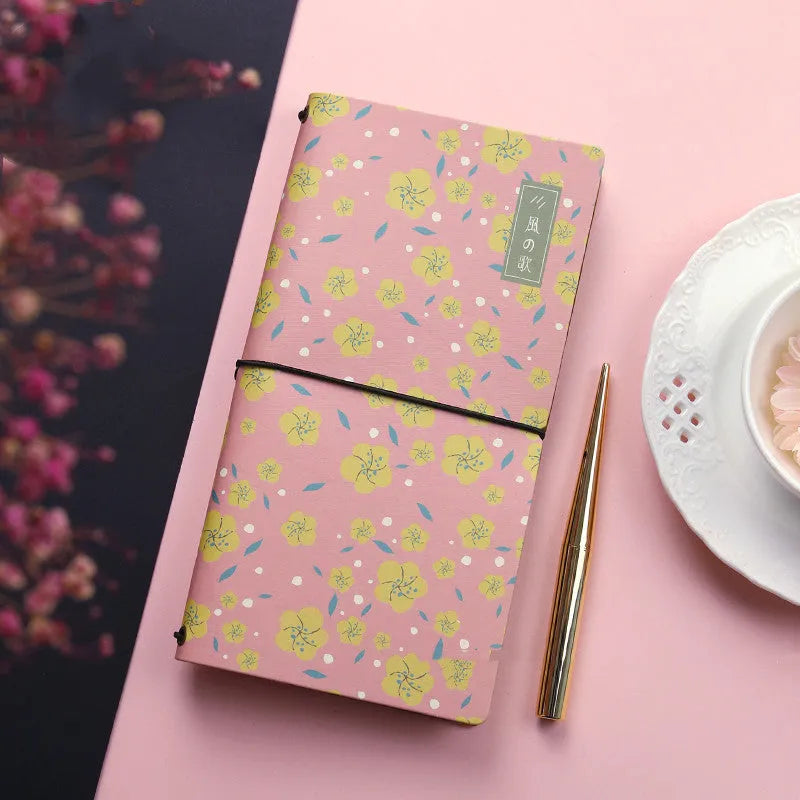 Soft cover hand account book notebook in simple design with five colour options