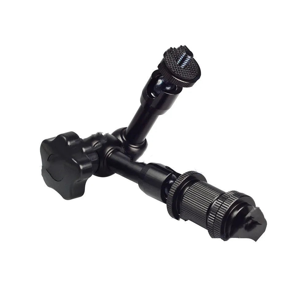 Black MENGS 7-inch all-metal magic friction articulating arm for DSLR camera with hot shoe mount
