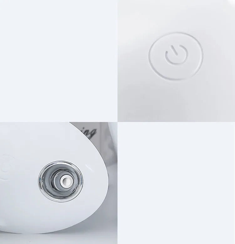 White round USB aromatherapy diffuser humidifier with 800ml tank and silent 36dB operation