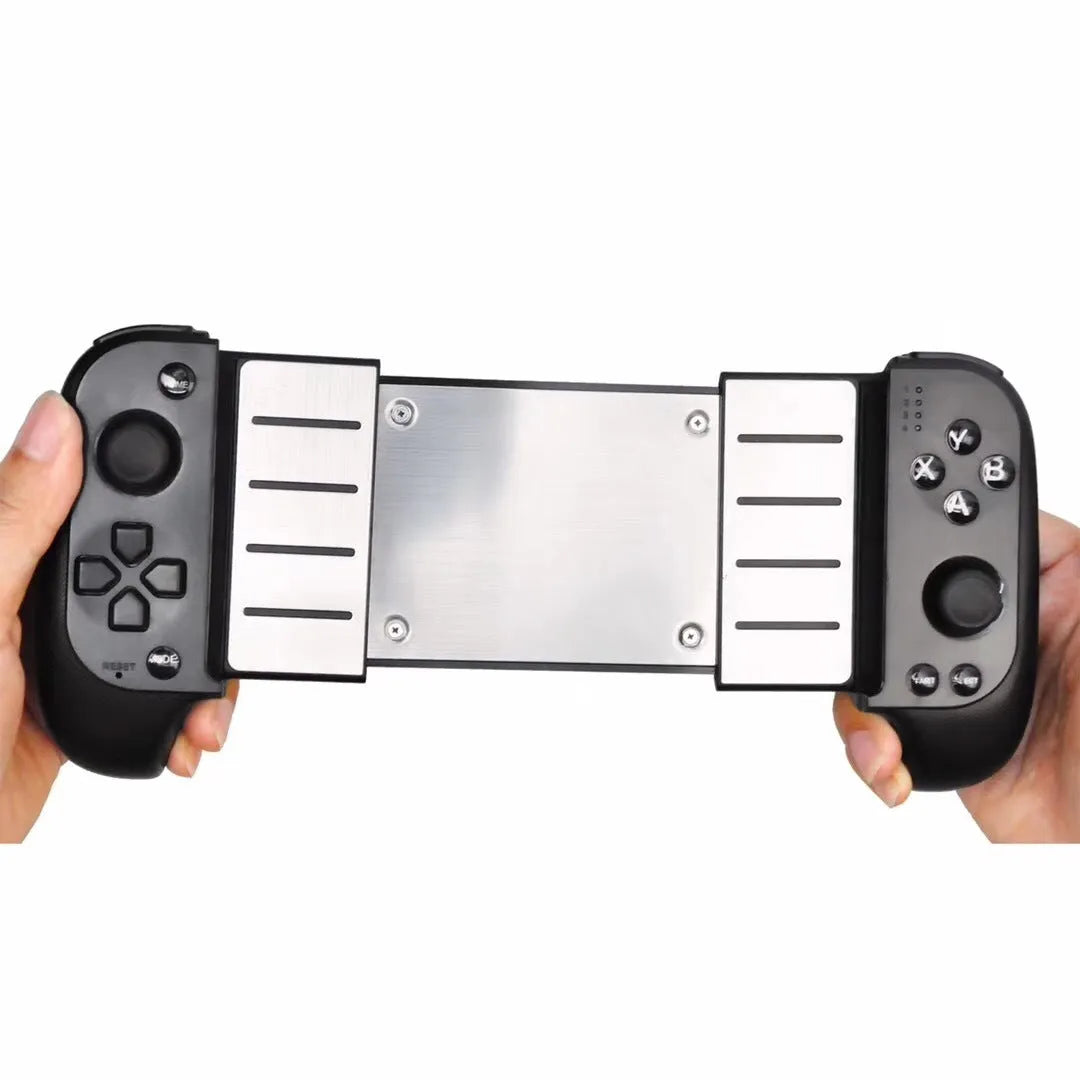 Cytec wireless Bluetooth telescopic mobile game controller in black holding a smartphone