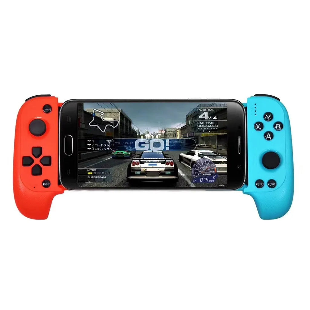 Cytec wireless Bluetooth telescopic mobile game controller in black holding a smartphone
