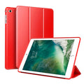 Black TPU silicone clamshell protective case for 9.7-inch iPad models shown open and closed