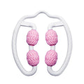 Purple and pink annular leg massage roller made from environmentally friendly silicone