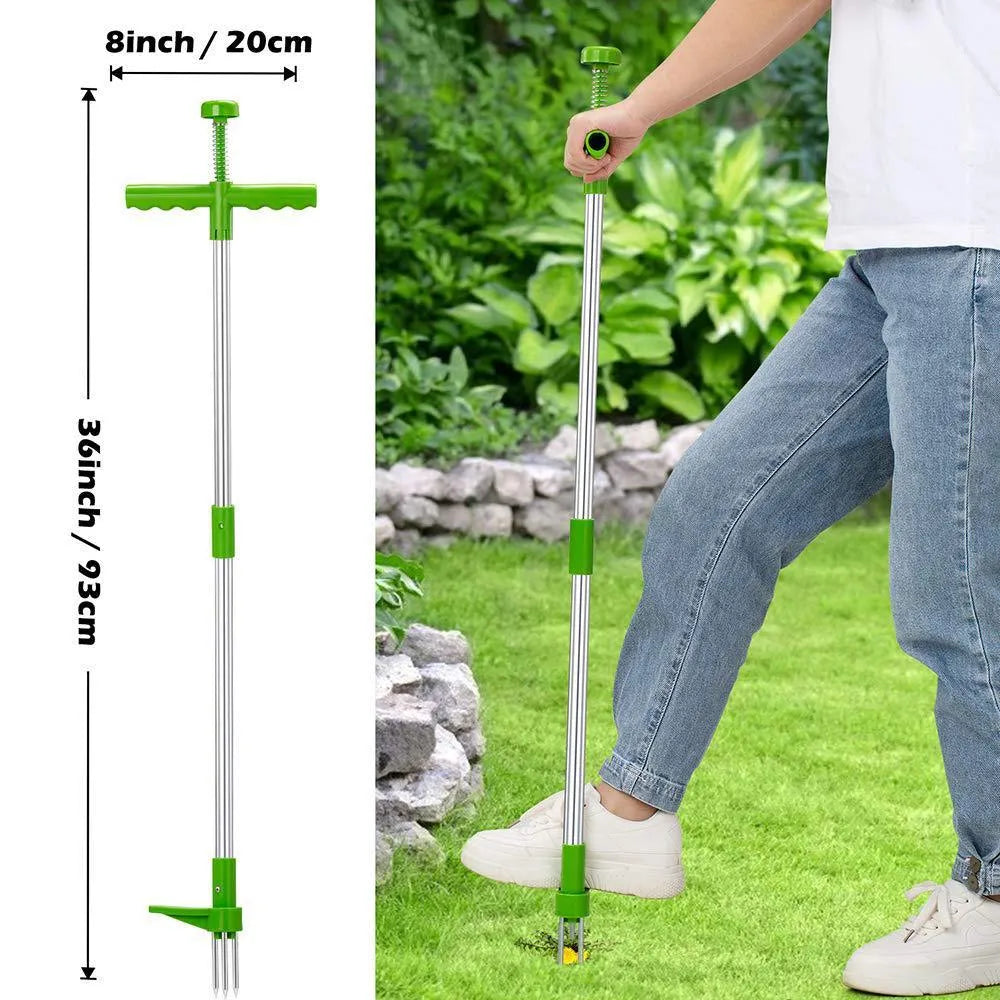 Aluminium garden weeder tool with 50cm length for manual weed removal in gardening