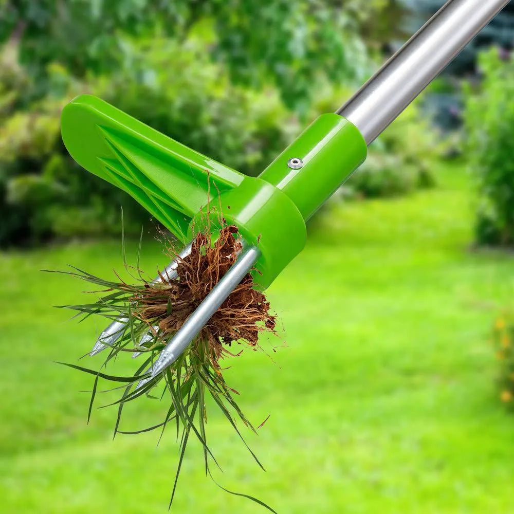 Aluminium garden weeder tool with 50cm length for manual weed removal in gardening