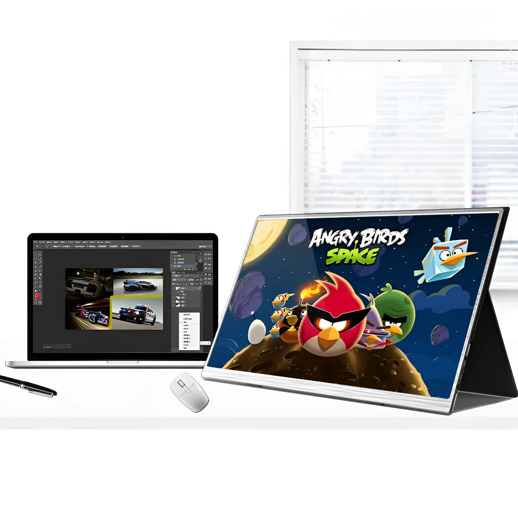 15-inch portable monitor with ultra-thin design for gaming and mobile computing