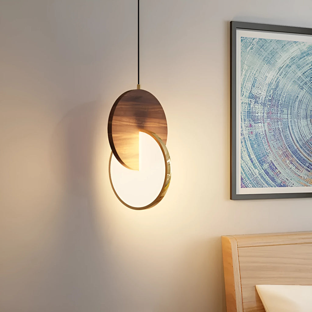 Long-line modern walnut solid wood wall chandelier with a carved finish.