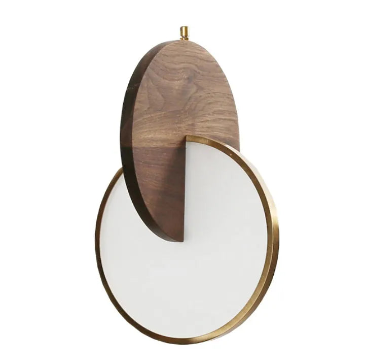 Long-line modern walnut solid wood wall chandelier with a carved finish.