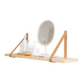 Pine wood wall-mounted storage shelf in Nordic style, dimensions 50 cm by 16 cm