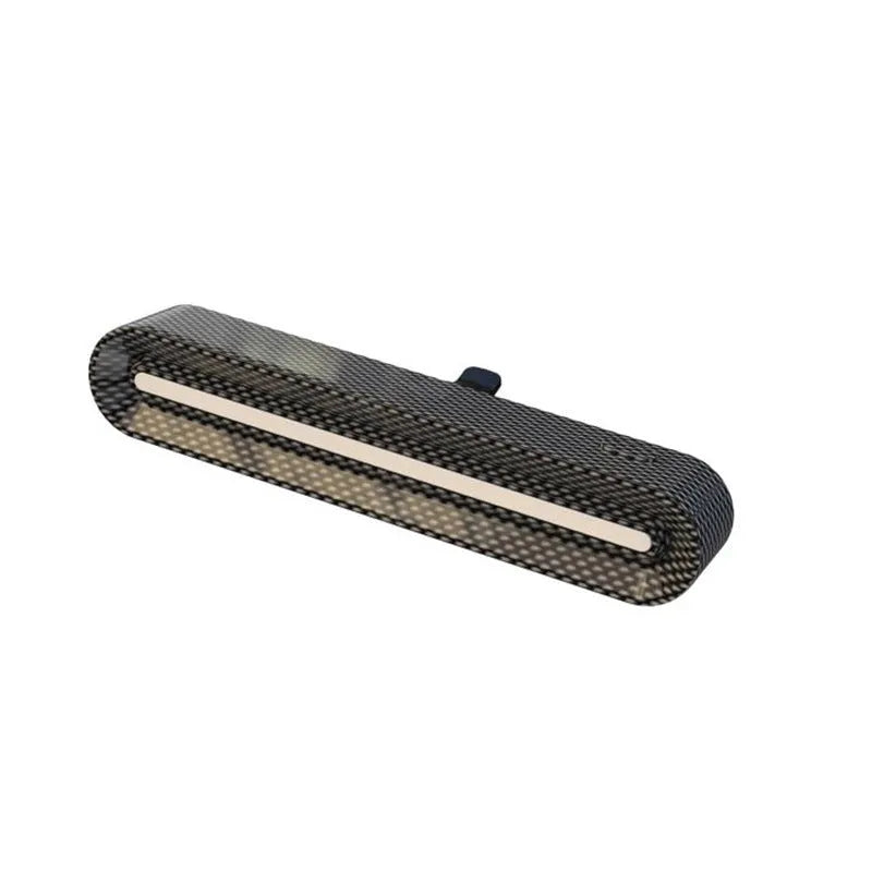 Car air outlet aroma diffuser vent clip with LED atmosphere lamp and ocean fragrance tablet, shown in Apricot Wood Grain option