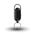 Black zinc alloy portable digital voice recorder with voice control and encryption features