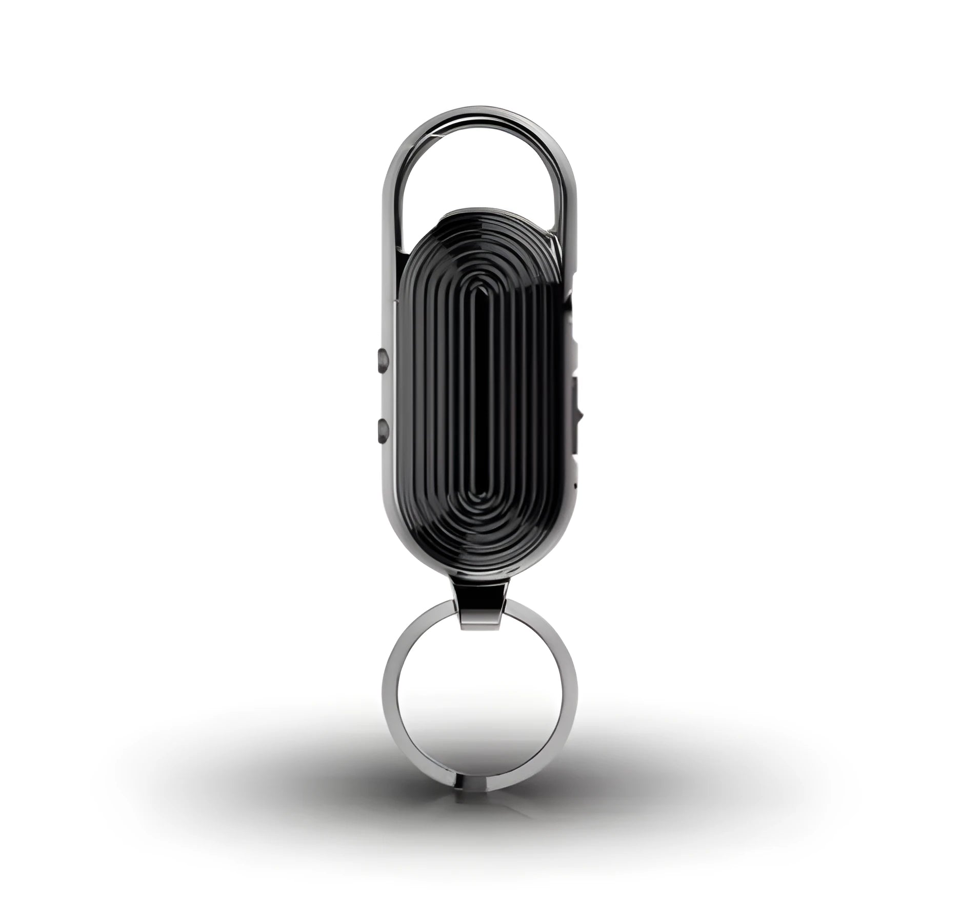 Black zinc alloy portable digital voice recorder with voice control and encryption features