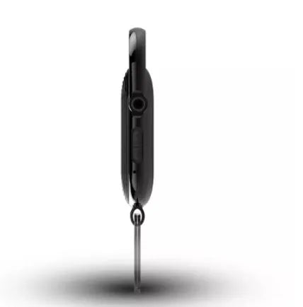 Black zinc alloy portable digital voice recorder with voice control and encryption features