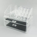 Transparent acrylic foldable storage box with 18L capacity for makeup organisation