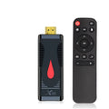 Smart TV Stick Mini Dongle with Allwinner H313 processor and remote control showing HDMI connection