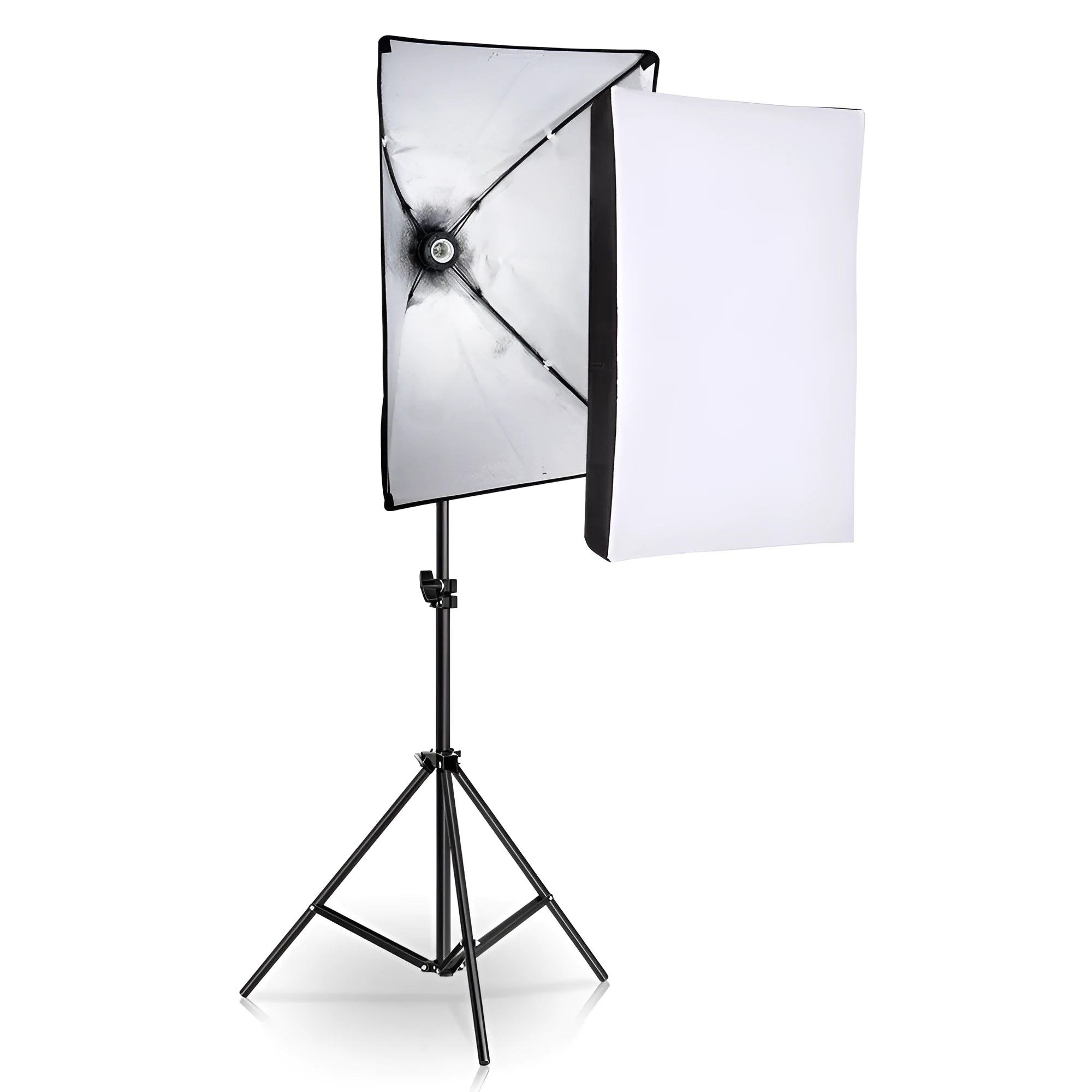 Photography studio light set with 50x70cm softbox on 2 metre stand for product shooting