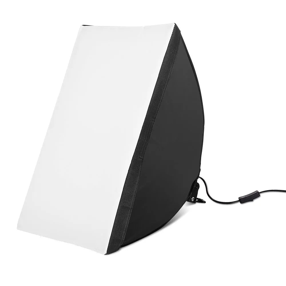 Photography studio light set with 50x70cm softbox on 2 metre stand for product shooting