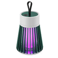 Electric shock mosquito killer lamp with purple light, white or green, USB rechargeable, for indoor and outdoor use.