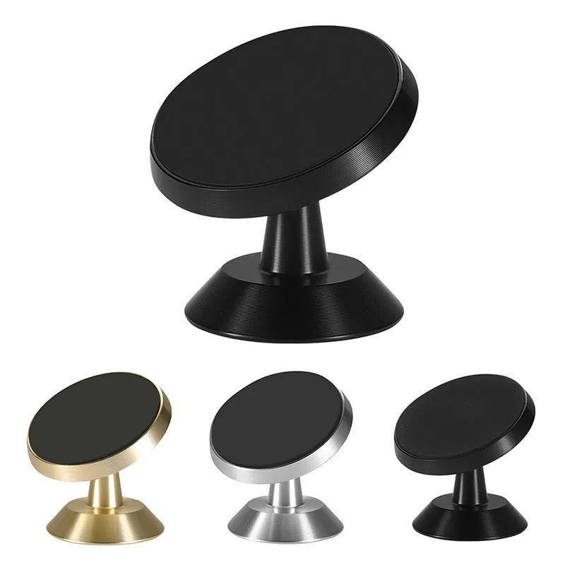 Universal magnetic car phone holder, 35.5mm x 40mm, in black, silver or local gold