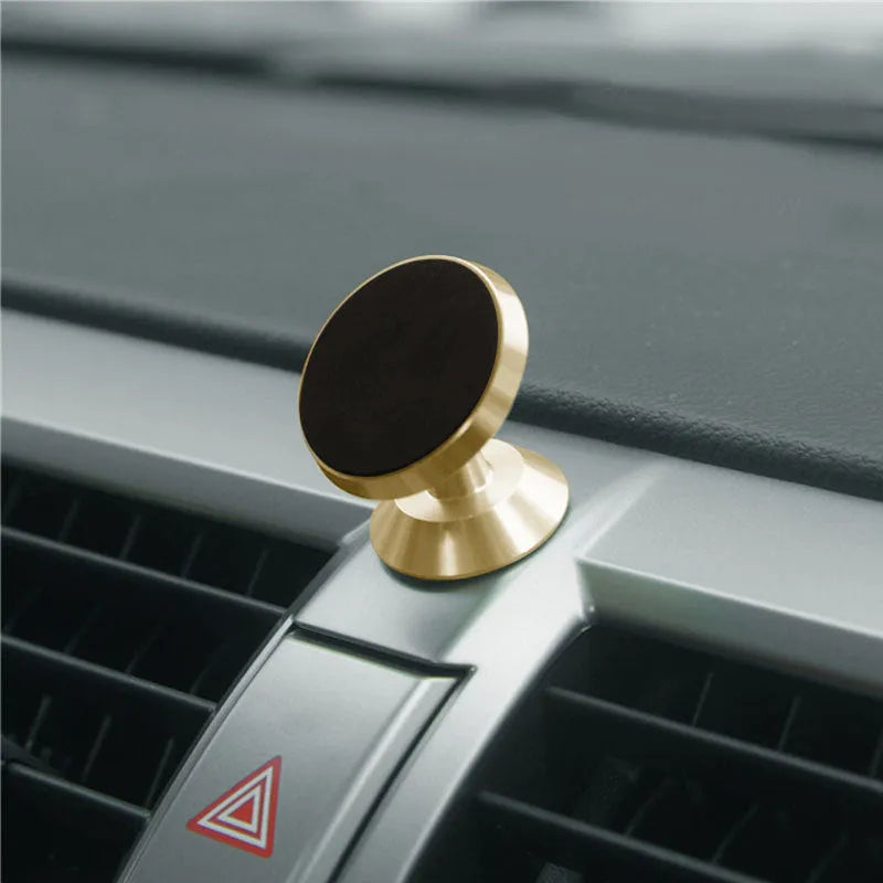 Universal magnetic car phone holder, 35.5mm x 40mm, in black, silver or local gold