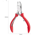 Stainless steel nail clippers with red, blue, or black ABS plastic handles