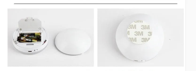 Wireless body sensing LED night lights for automatic hallway and cabinet illumination