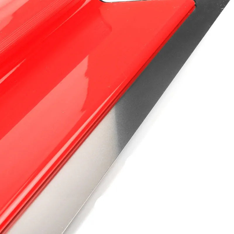 Red 40cm levelling scraper tool for wall putty and wallpaper work