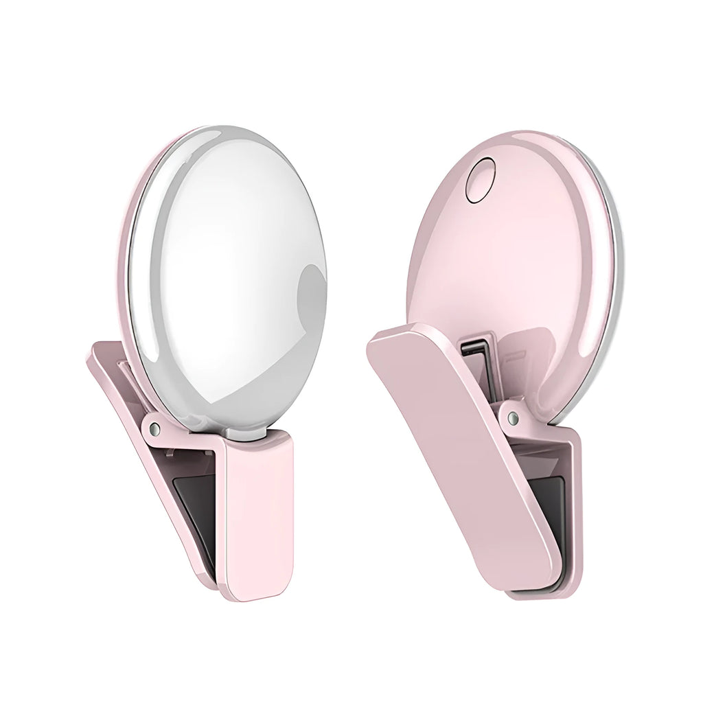 Round fill light for make-up selfies, always bright, in Black, Pink or White, for mobile phone use