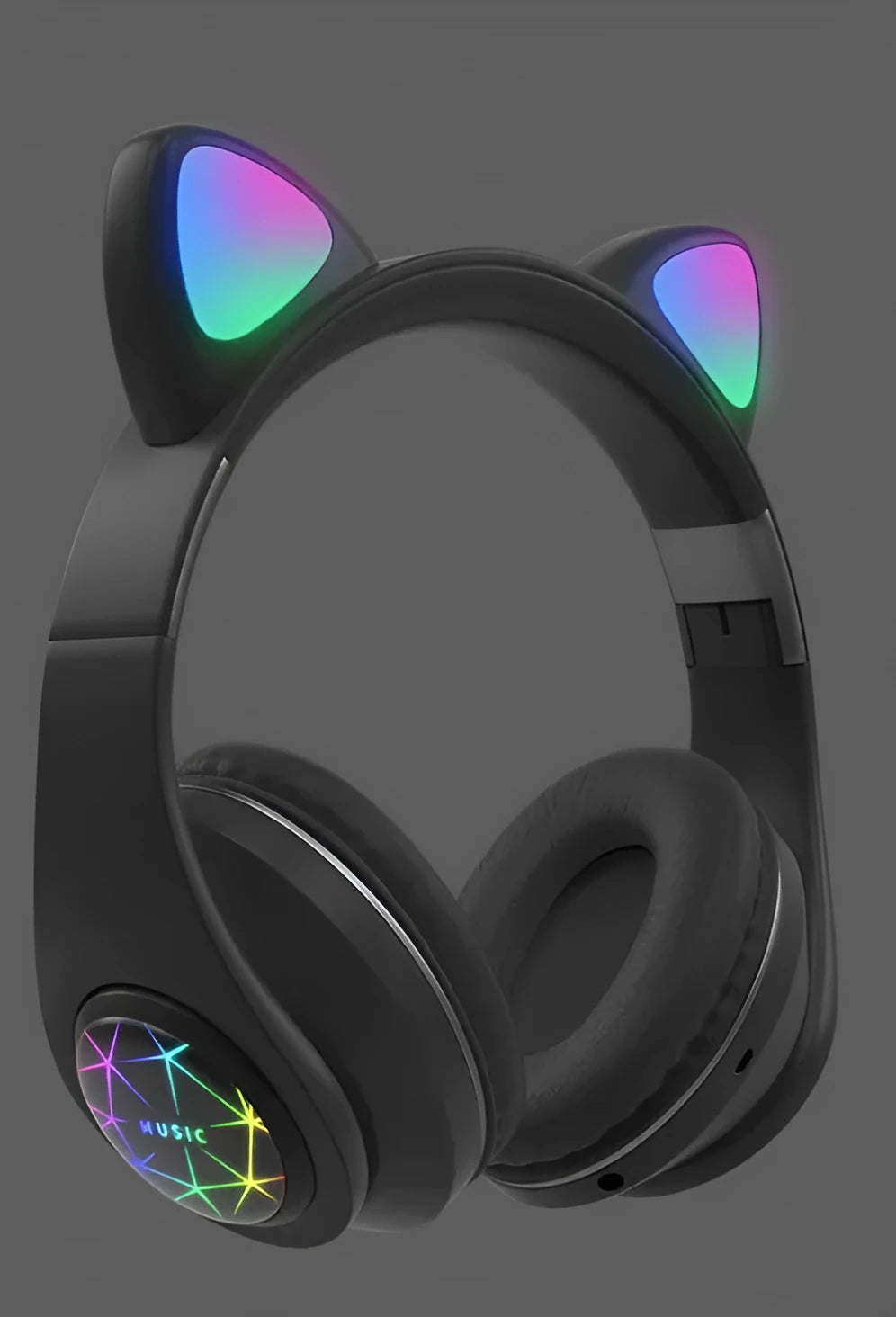 Cat ear design Bluetooth headset in various colours, showing head-mounted frame and in-ear pieces