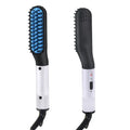 Electric beard straightener hot comb in gold or white with ceramic teeth and MCH heating, 28.5cm box