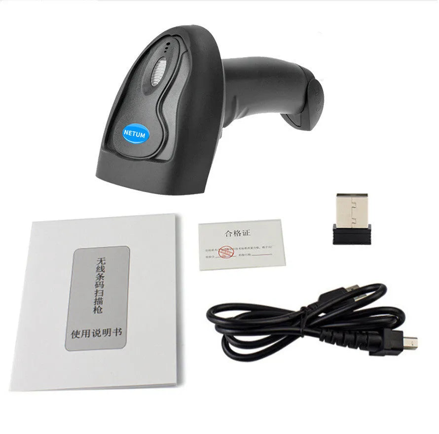 Wireless Laser Barcode Scanner 6900 black handheld scanner with USB interface