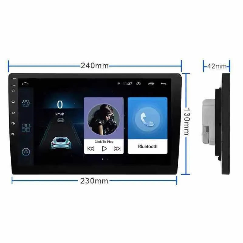 Black car GPS navigator with large rotating LCD screen for GM vehicles