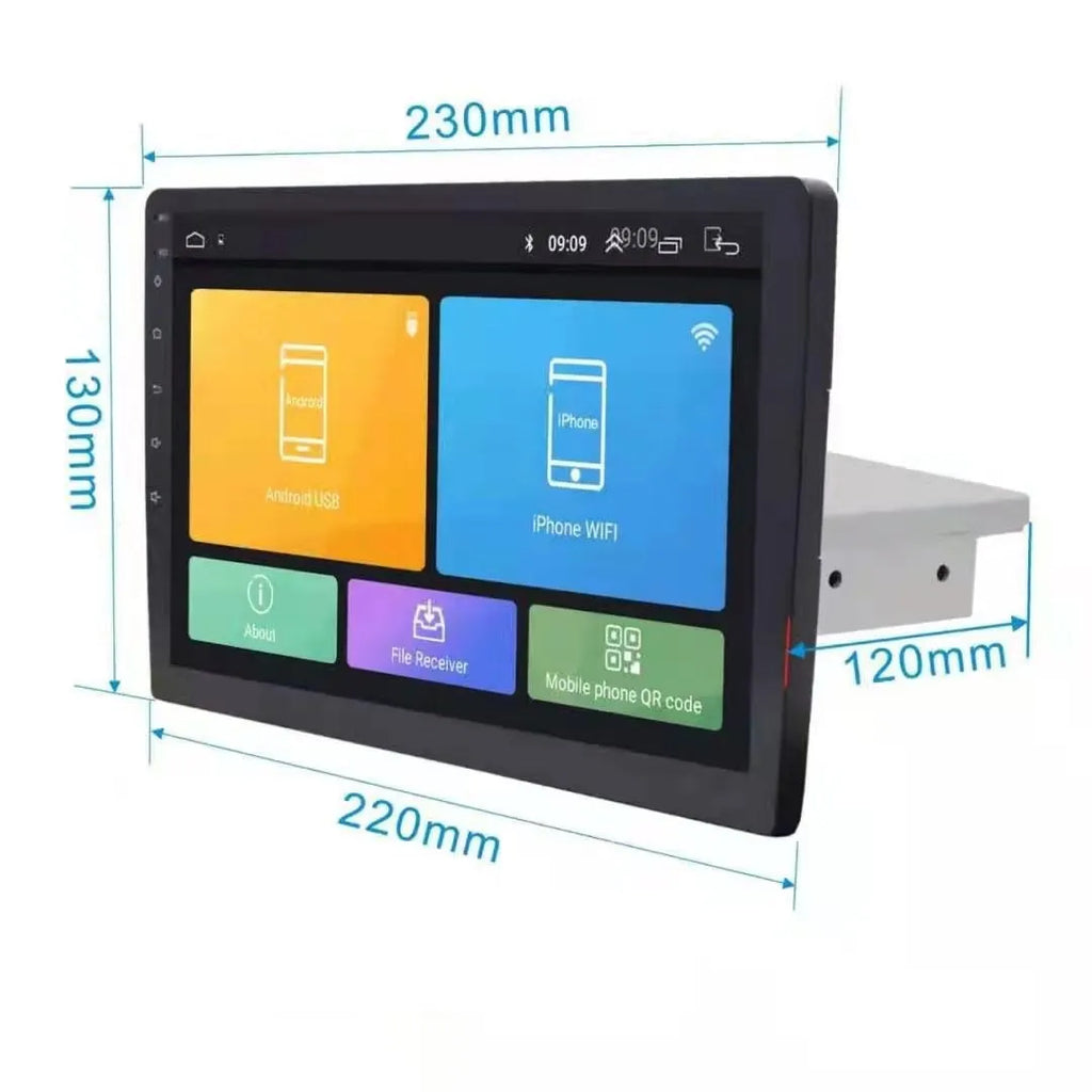 Black car GPS navigator with large rotating LCD screen for GM vehicles