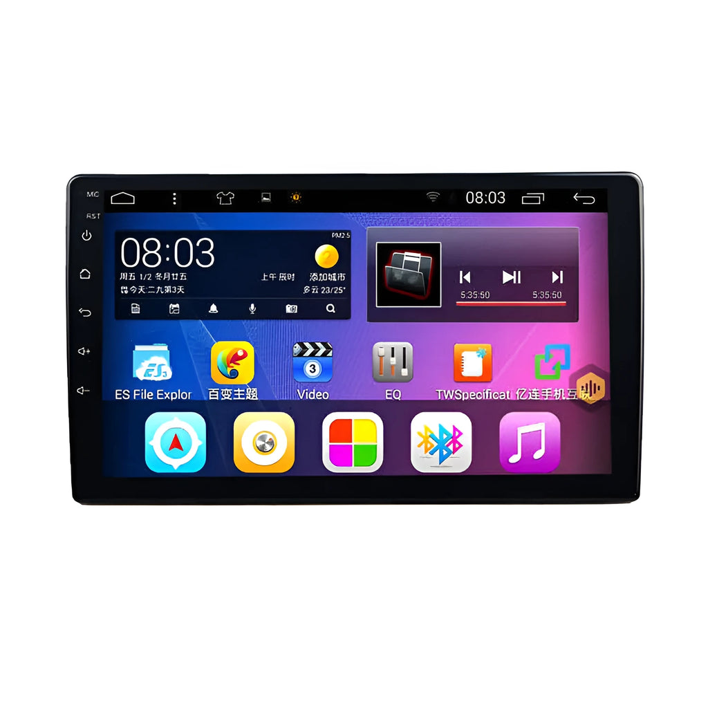 Black car GPS navigator with large rotating LCD screen for GM vehicles