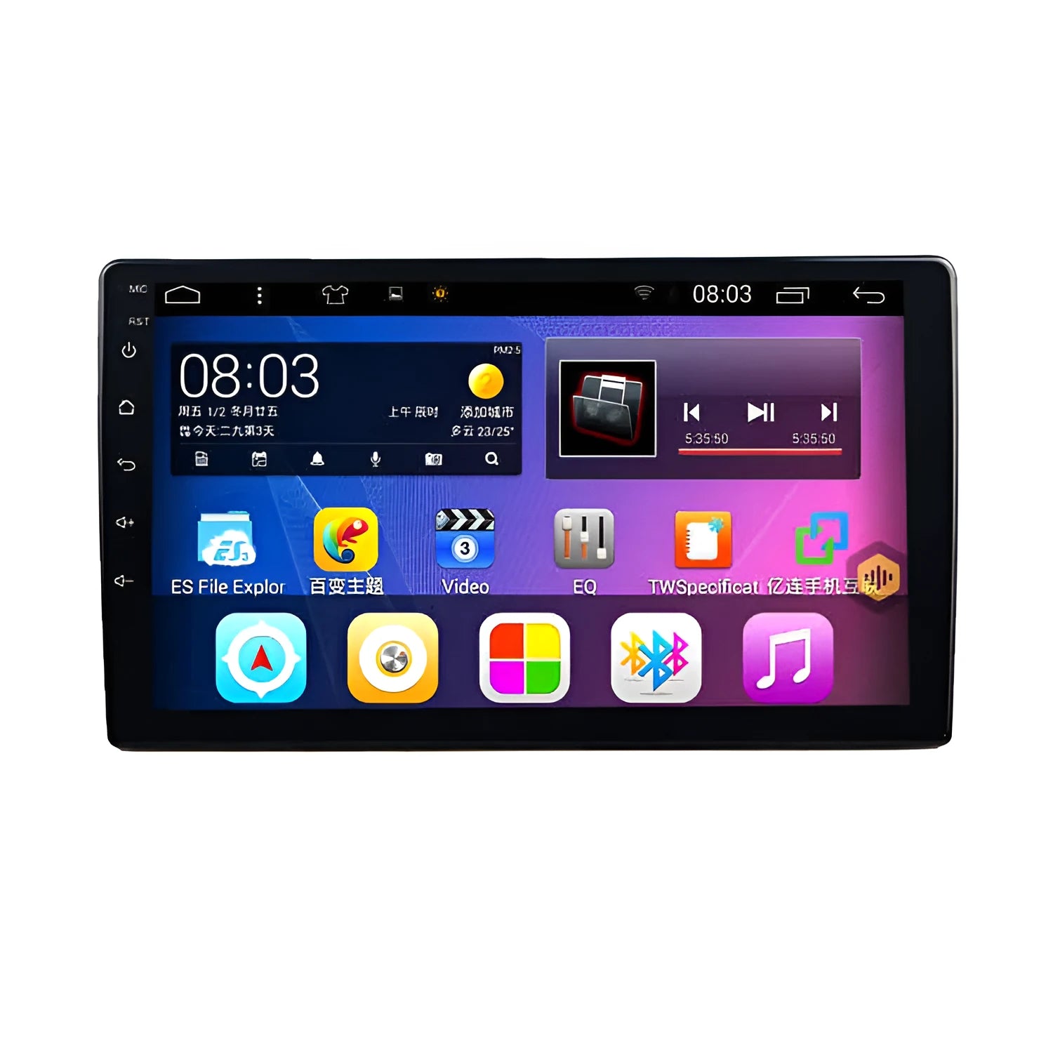 Black car GPS navigator with large rotating LCD screen for GM vehicles