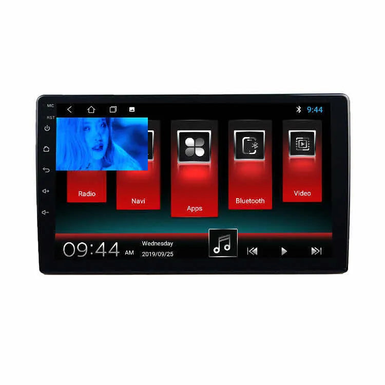 Black car GPS navigator with large rotating LCD screen for GM vehicles