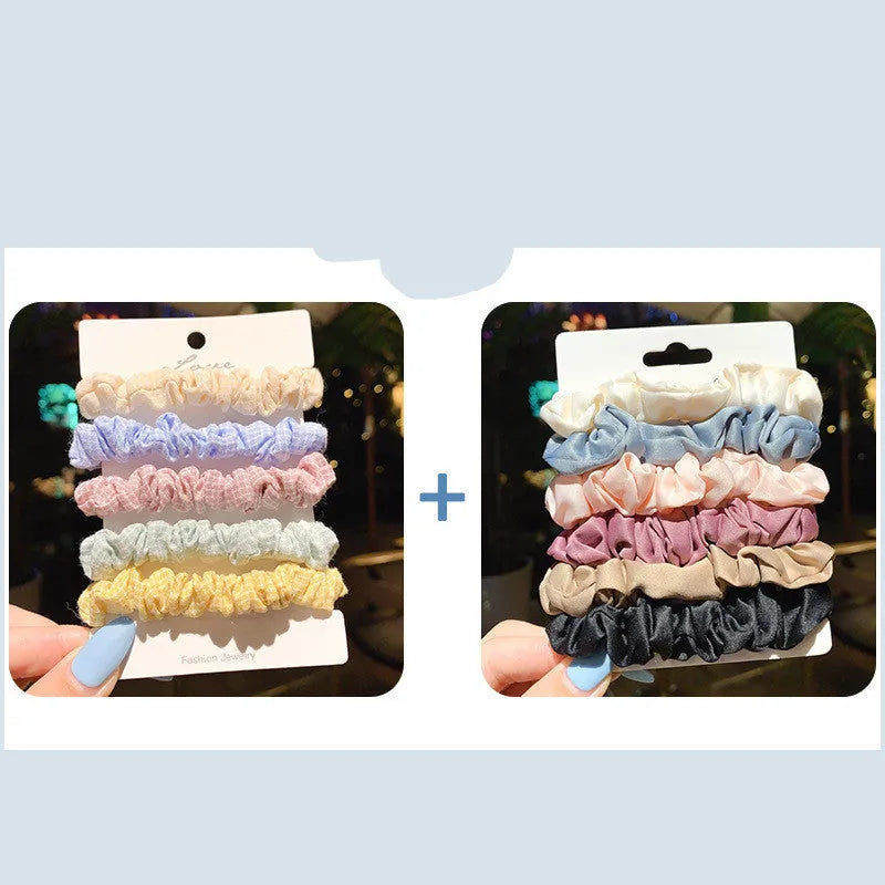 Children's small intestine hair rings and large intestine head ropes in autumn colours