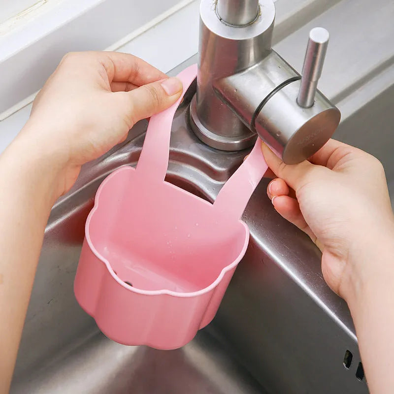 Plastic sink drain basket in Nordic style measuring 20cm x 10cm x 7.5cm
