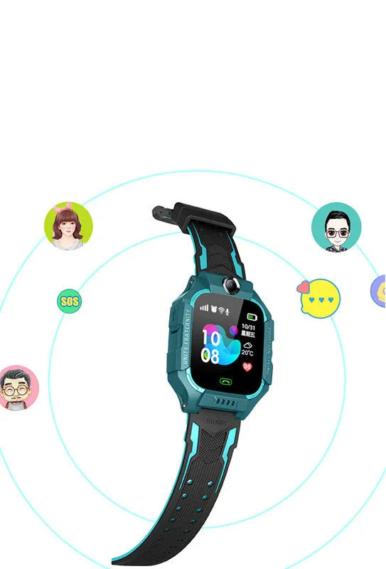Z6 Q19 children's smart watch with GPS positioning in green, purple, or red colours