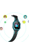 Z6 Q19 children's smart watch with GPS positioning in green, purple, or red colours