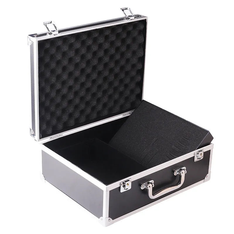 Aluminium alloy tattoo equipment storage box in black or silver for professional tool organisation