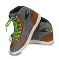 Men's summer motorcycle casual short boots in black and grey with anti-slip soles