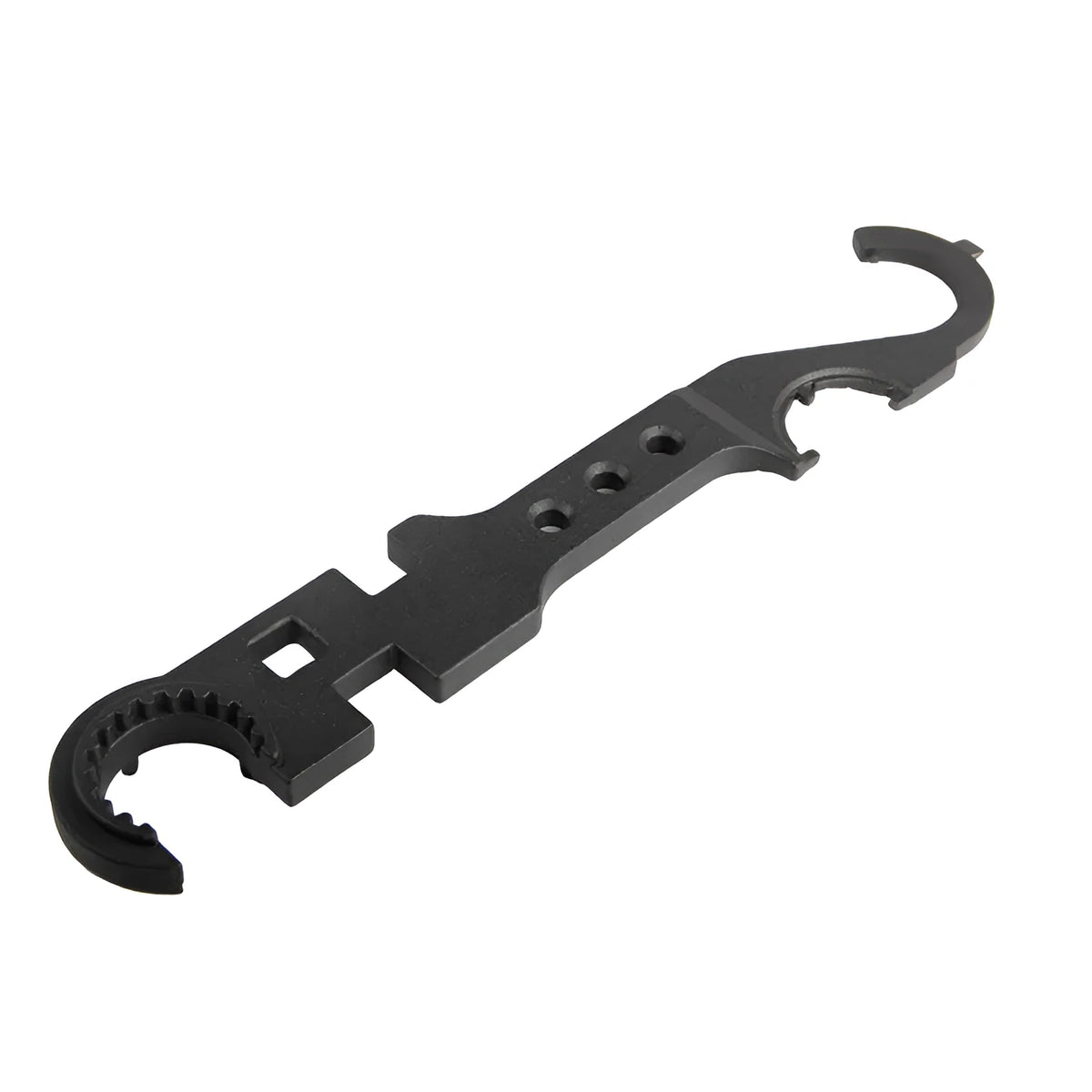 Black combination wrench for AR15 and M4 rifles made from 40Cr steel