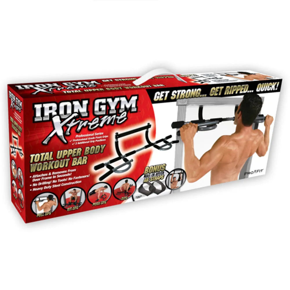 Black steel pipe pull-up bar measuring 92.5cm width for indoor home gym fitness training