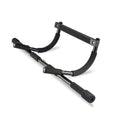 Black steel pipe pull-up bar measuring 92.5cm width for indoor home gym fitness training